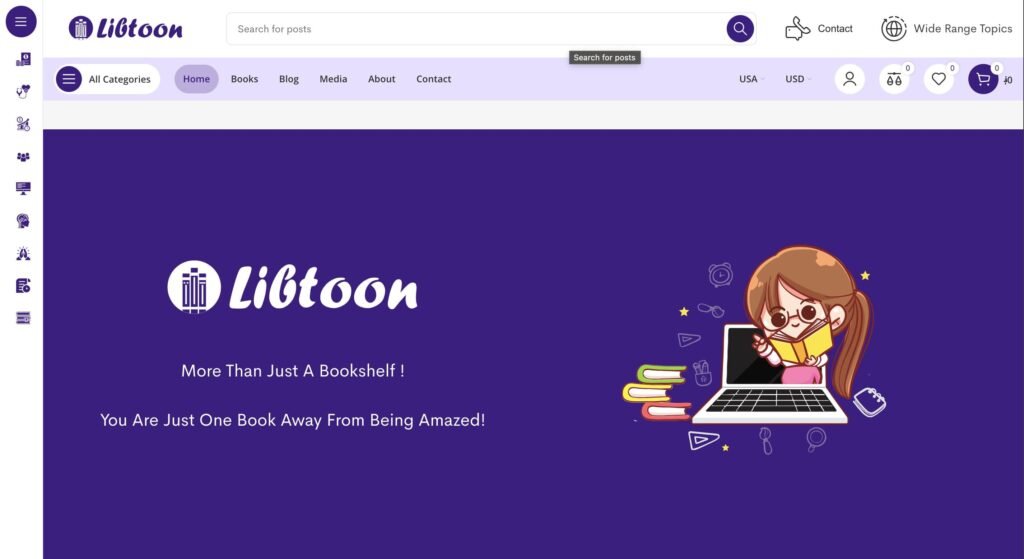 Libtoon Website-Home-page